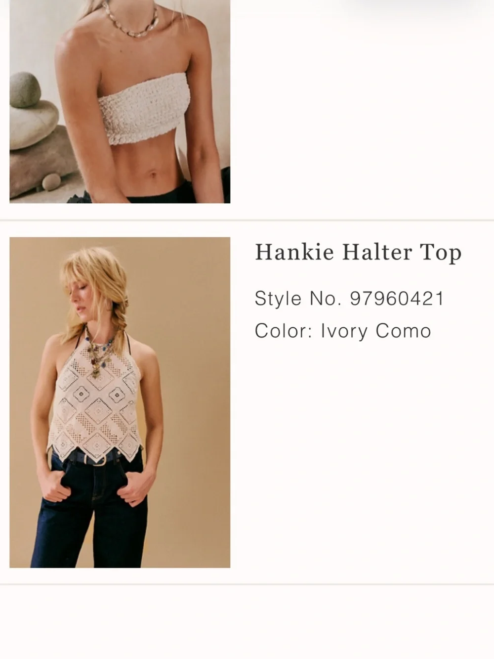 Free People Lace Halter Tank